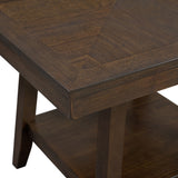 Seneca Square Counter Table with Lazy Susan in Brown - Tampa Furniture Outlet