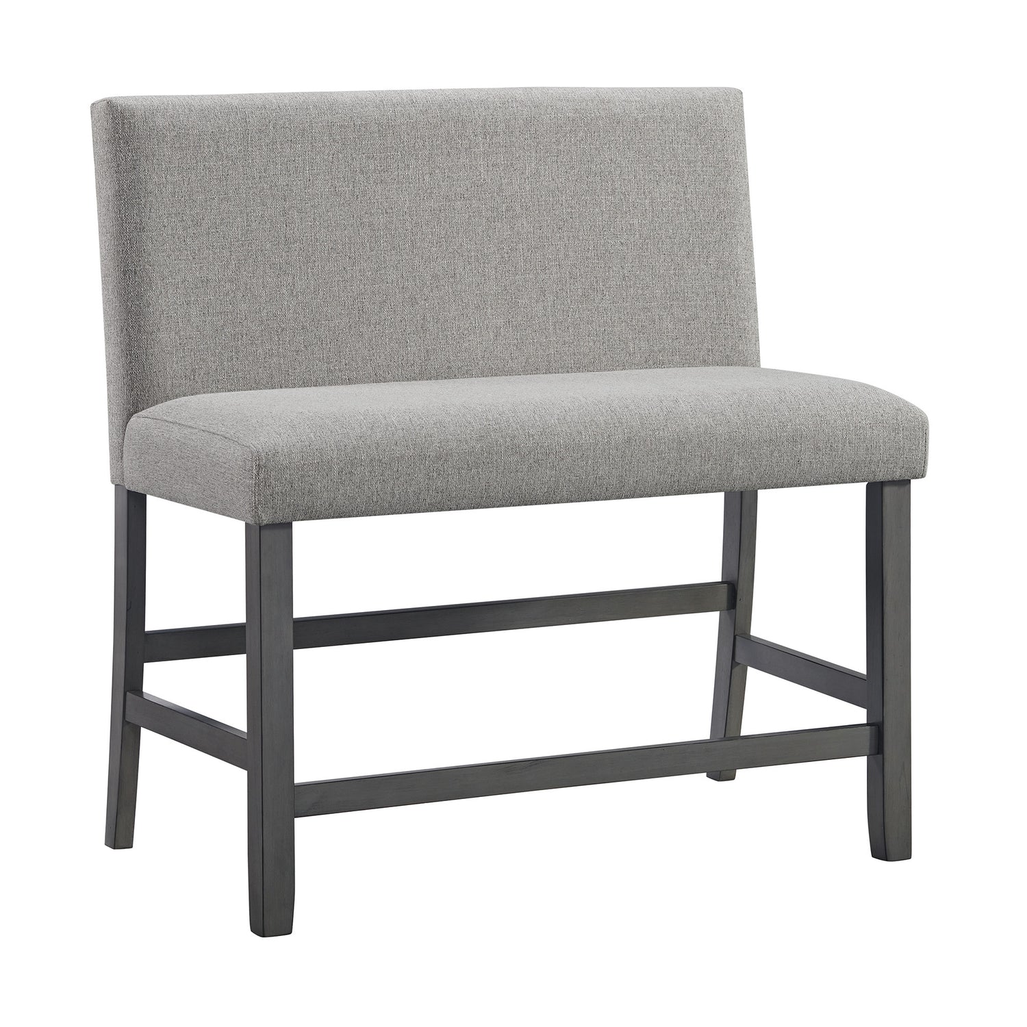 Seneca Counter 3PC Corner Bench Grey Fabric in Grey - Tampa Furniture Outlet
