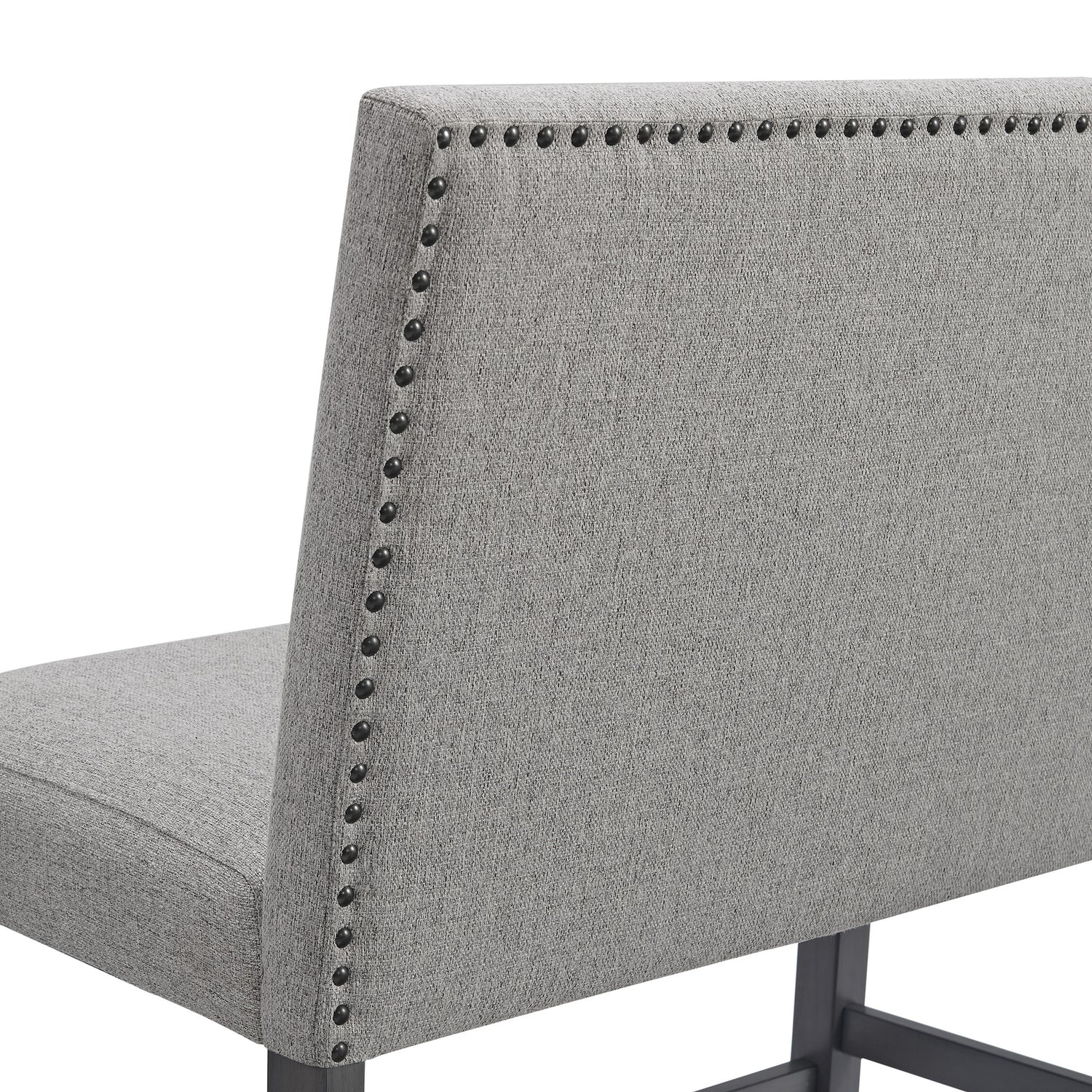Seneca Counter 3PC Corner Bench Grey Fabric in Grey - Tampa Furniture Outlet