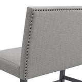 Seneca Counter 3PC Corner Bench Grey Fabric in Grey - Tampa Furniture Outlet