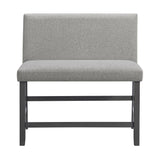 Seneca Counter 3PC Corner Bench Grey Fabric in Grey - Tampa Furniture Outlet