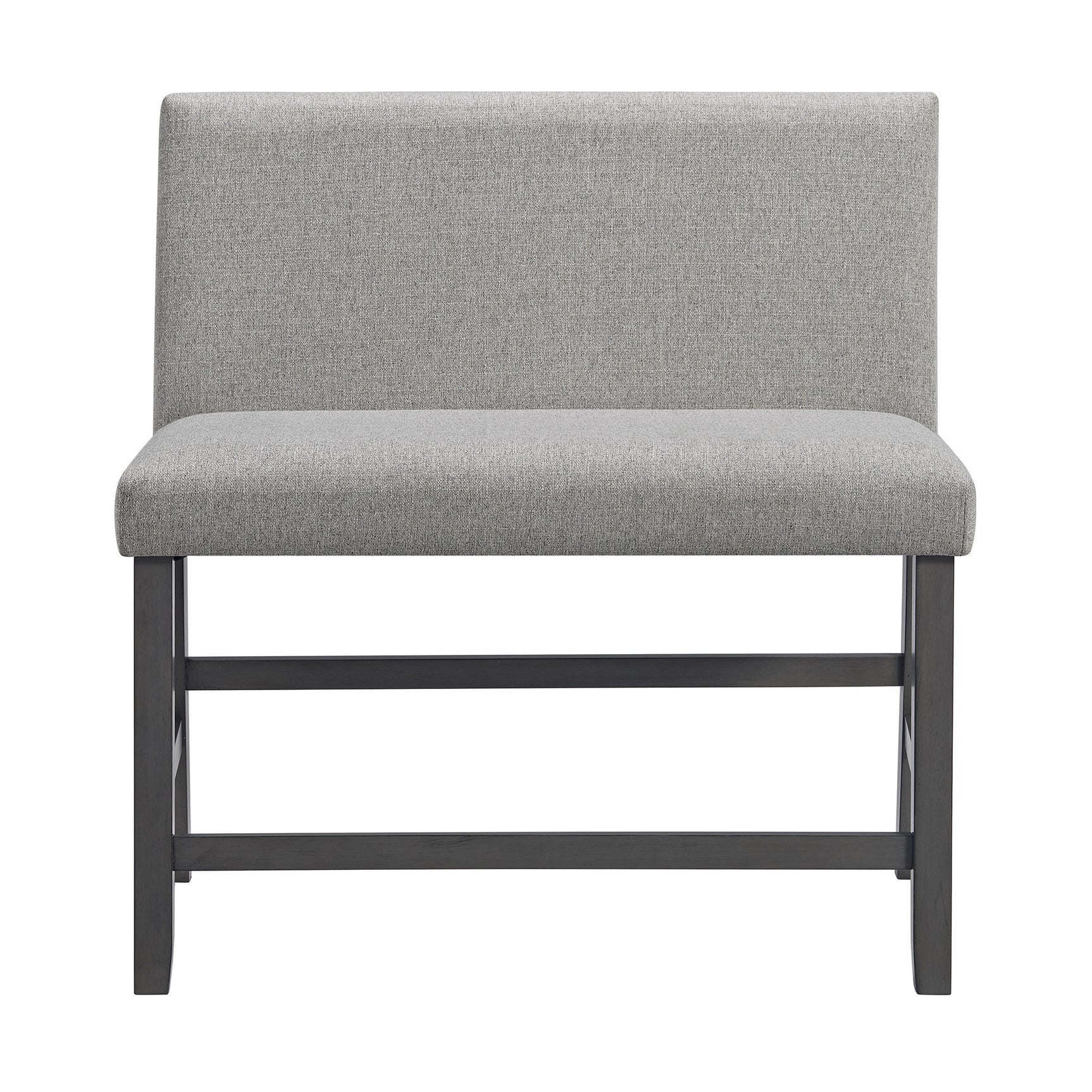Seneca Counter 3PC Corner Bench Grey Fabric in Grey - Tampa Furniture Outlet