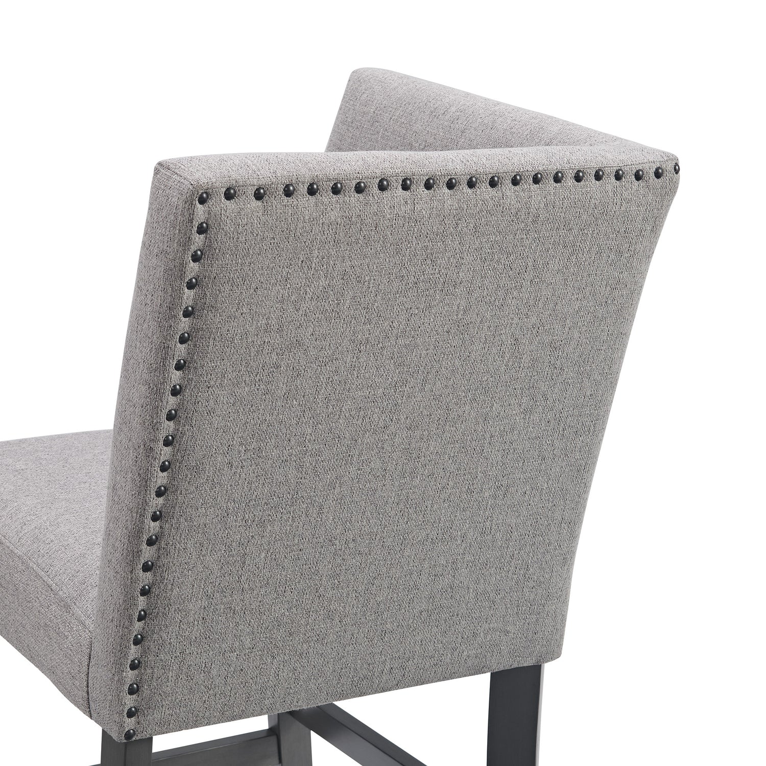Seneca Counter 3PC Corner Bench Grey Fabric in Grey - Tampa Furniture Outlet