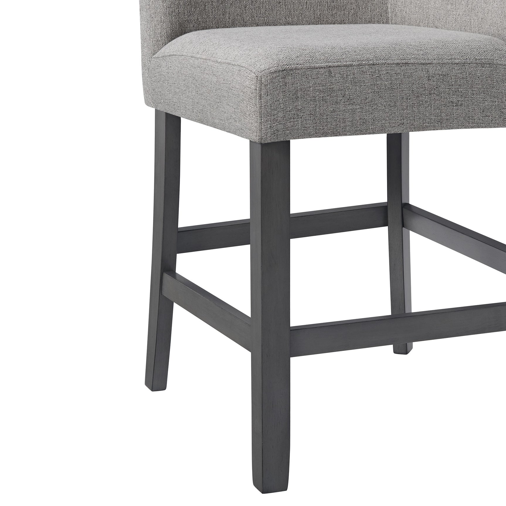 Seneca Counter 3PC Corner Bench Grey Fabric in Grey - Tampa Furniture Outlet