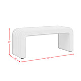 Seqouia Bench With 2 Stools in Ching Cream - Tampa Furniture Outlet