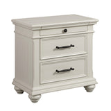 Slater Nightstand w/USB in Antique White