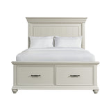 Slater Queen Platform Storage Bed in Antique White