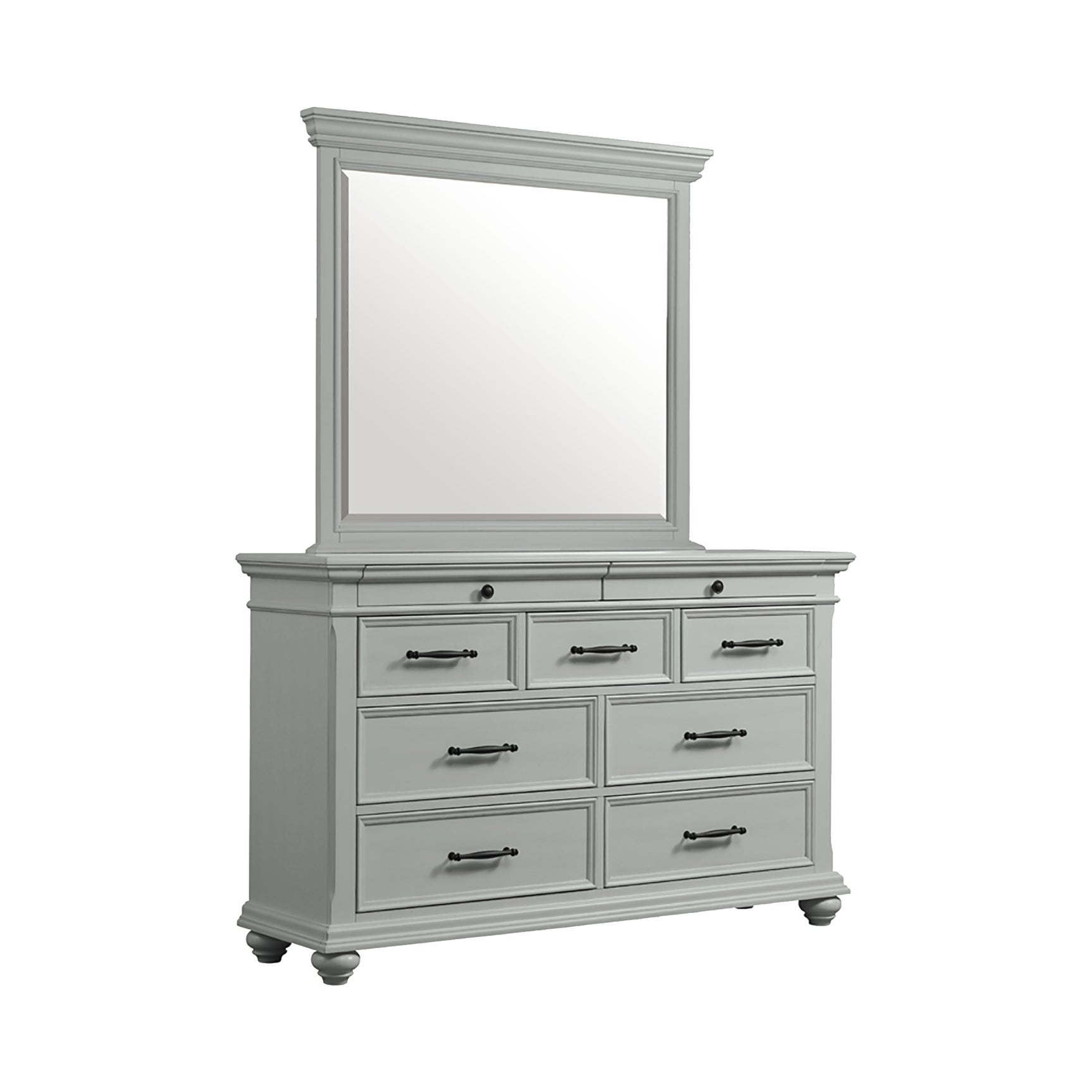 Slater 9-Drawer Dressser with Mirror - Tampa Furniture Outlet