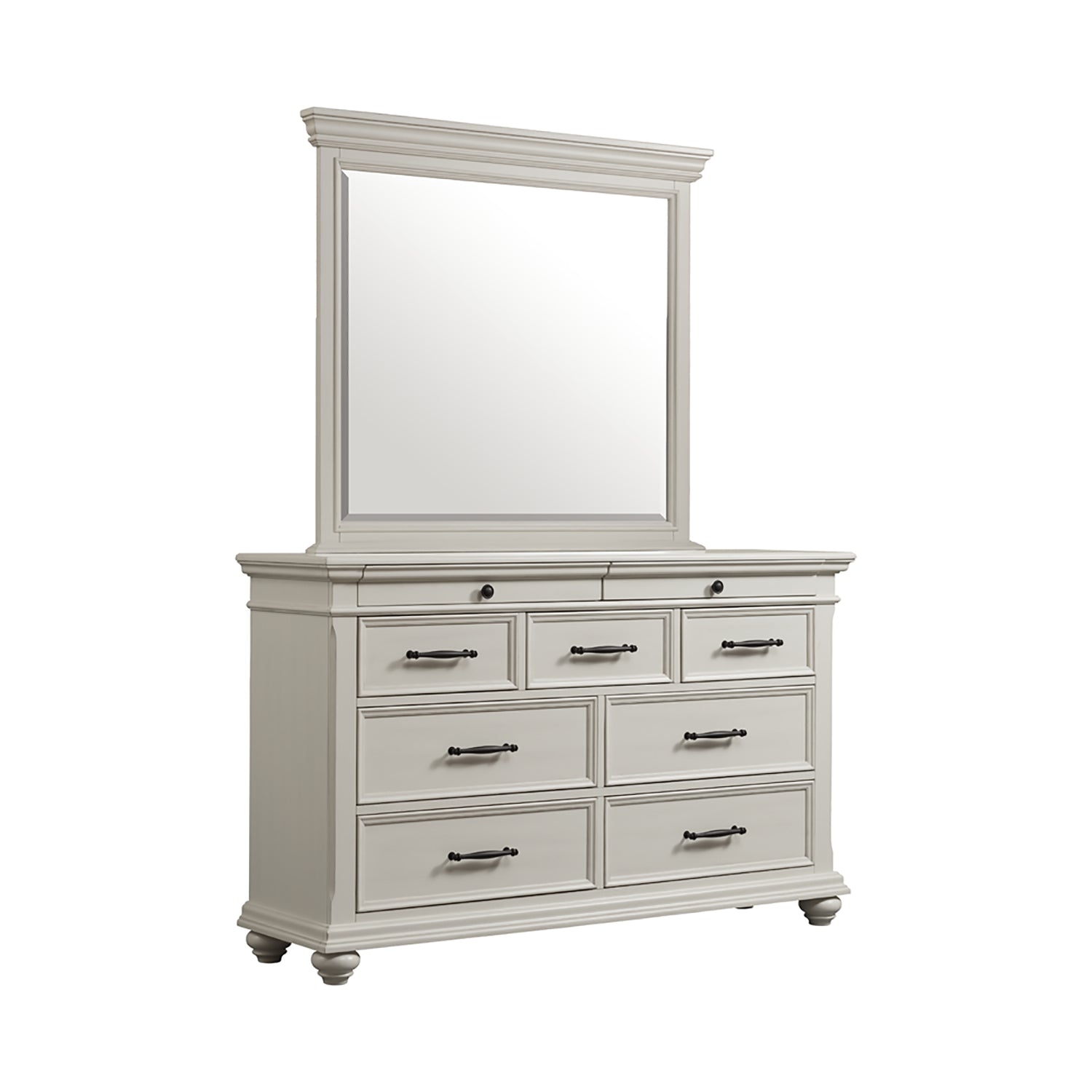 Slater 9-Drawer Dresser with Mirror - Tampa Furniture Outlet