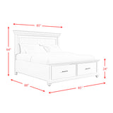 Slater King Platform Storage Bed in Grey - Tampa Furniture Outlet