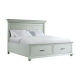 Slater King Platform Storage Bed in Grey - Tampa Furniture Outlet