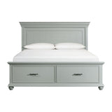 Slater King Platform Storage Bed in Grey - Tampa Furniture Outlet