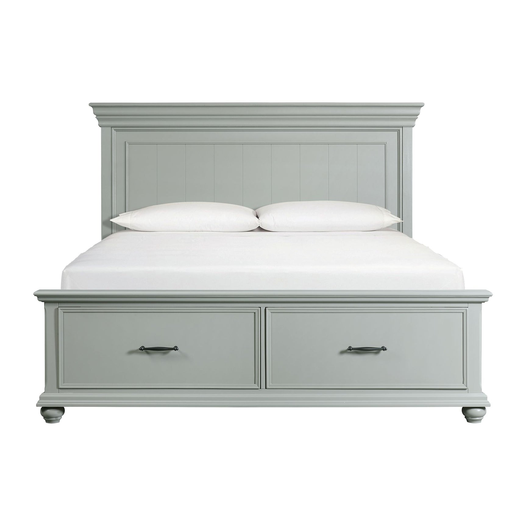 Slater King Platform Storage Bed in Grey - Tampa Furniture Outlet