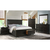 Slater King Bed Black - Tampa Furniture Outlet