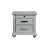 Slater Nightstand w/USB Grey - Tampa Furniture Outlet
