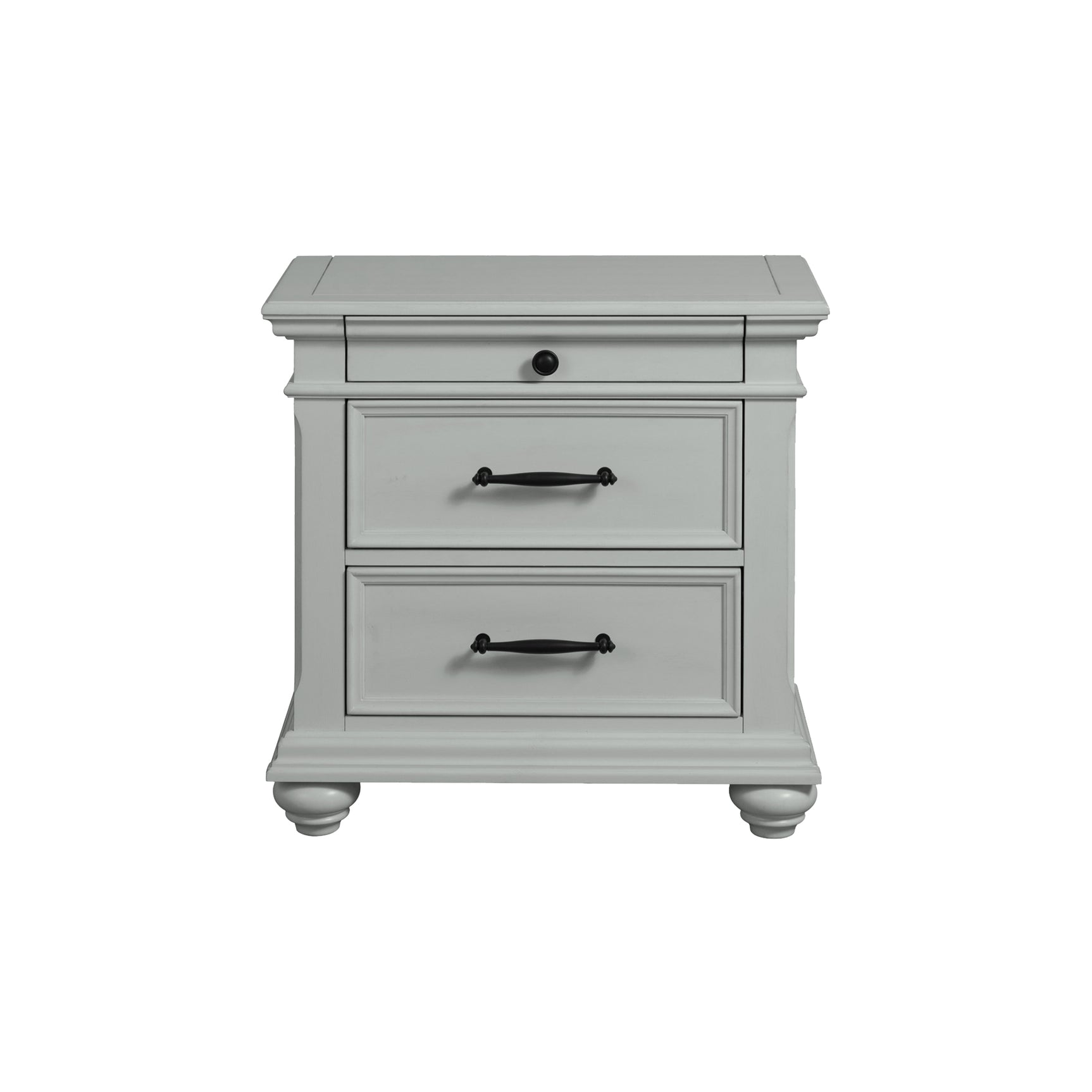 Slater Nightstand w/USB Grey - Tampa Furniture Outlet
