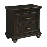 Slater Nightstand w/USB Black - Tampa Furniture Outlet
