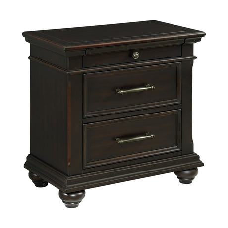 Slater Nightstand w/USB Black - Tampa Furniture Outlet
