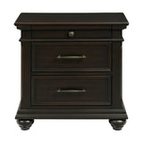 Slater Nightstand w/USB Black - Tampa Furniture Outlet