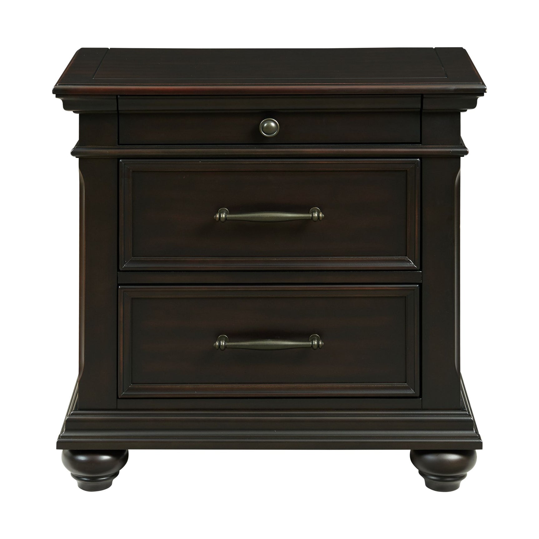 Slater Nightstand w/USB Black - Tampa Furniture Outlet