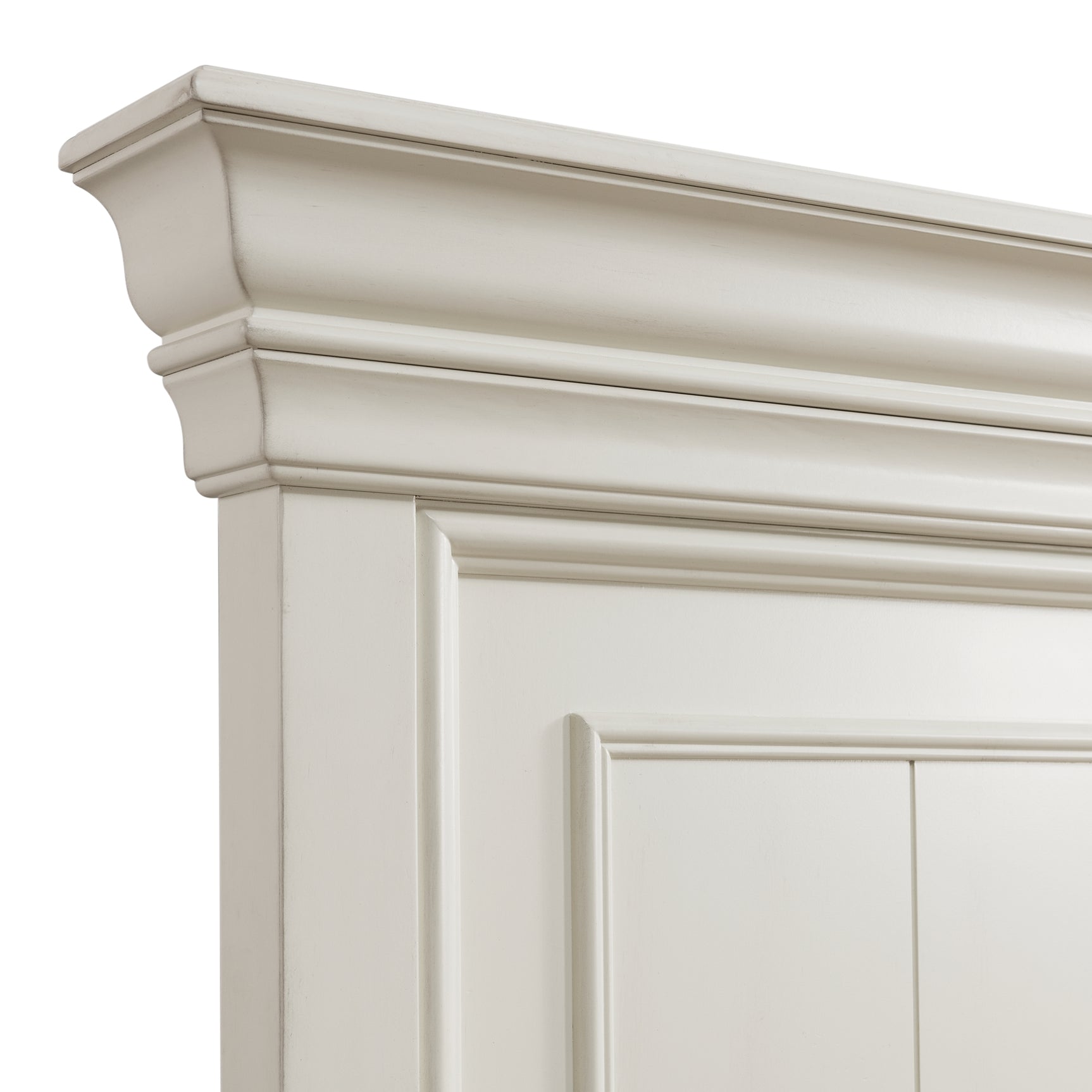 Slater King Bed in Antique White - Tampa Furniture Outlet