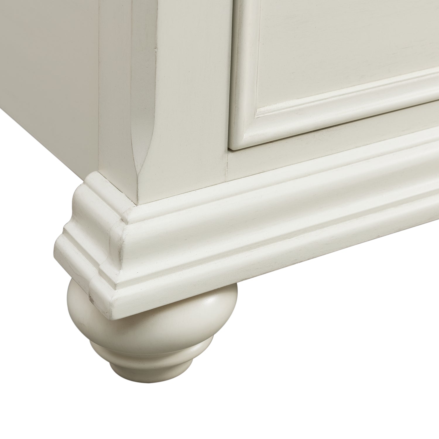 Slater King Bed in Antique White - Tampa Furniture Outlet