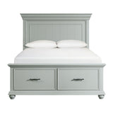 Slater Queen Platform Storage Bed in Grey - Tampa Furniture Outlet