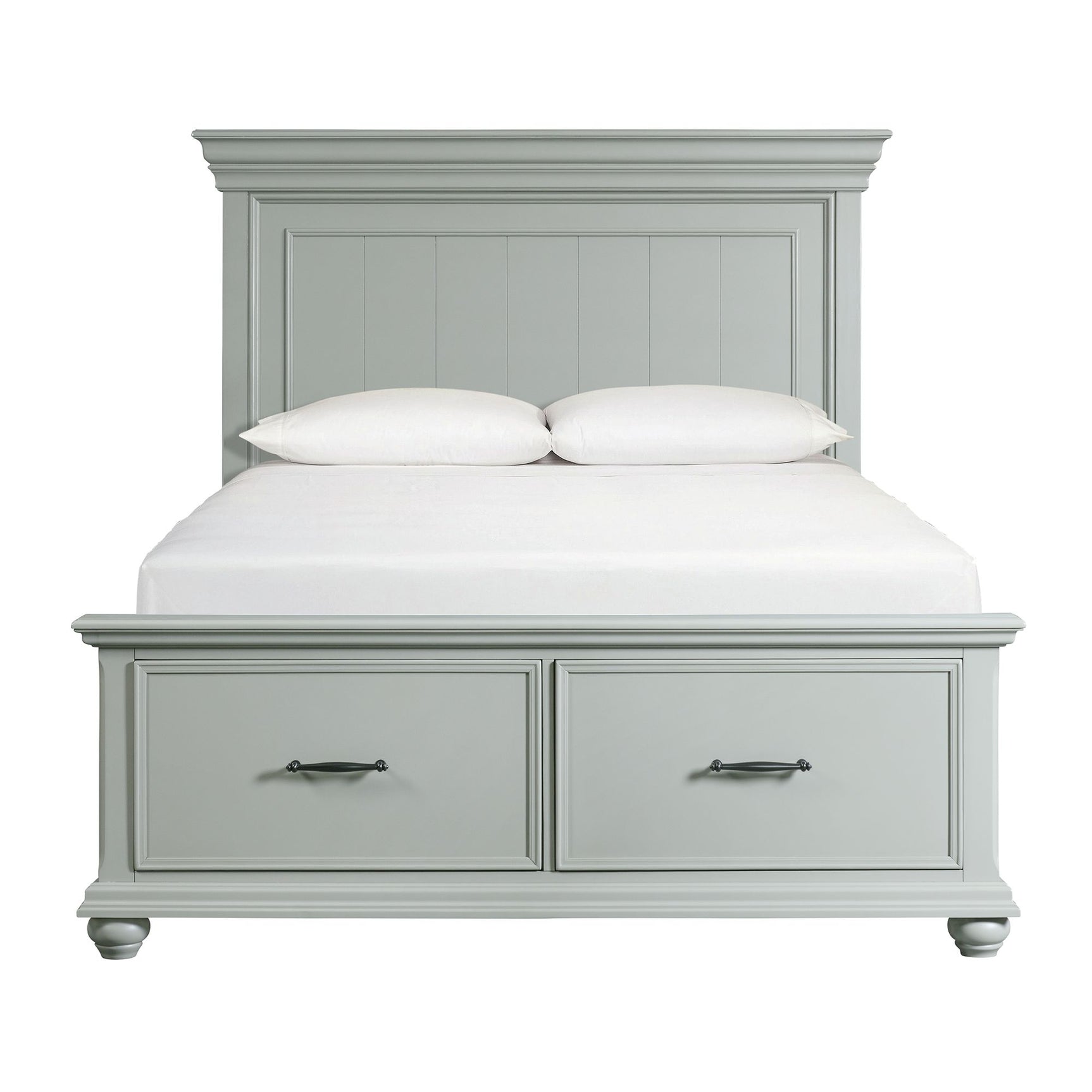 Slater Queen Platform Storage Bed in Grey - Tampa Furniture Outlet