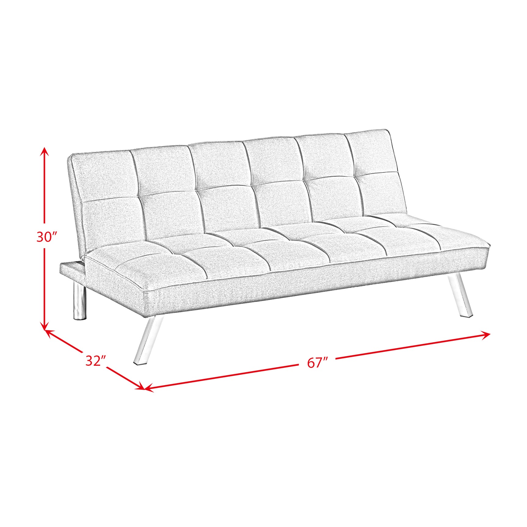 Smash Sleeper Sofa in Sandra Grey - Tampa Furniture Outlet