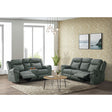Sorrento Motion Loveseat with Console in FB367 Charcoal – SKU 59928-028-1X | Elements
