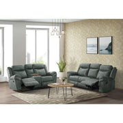 Sorrento Motion Loveseat with Console in FB367 Charcoal – SKU 59928-028-1X | Elements