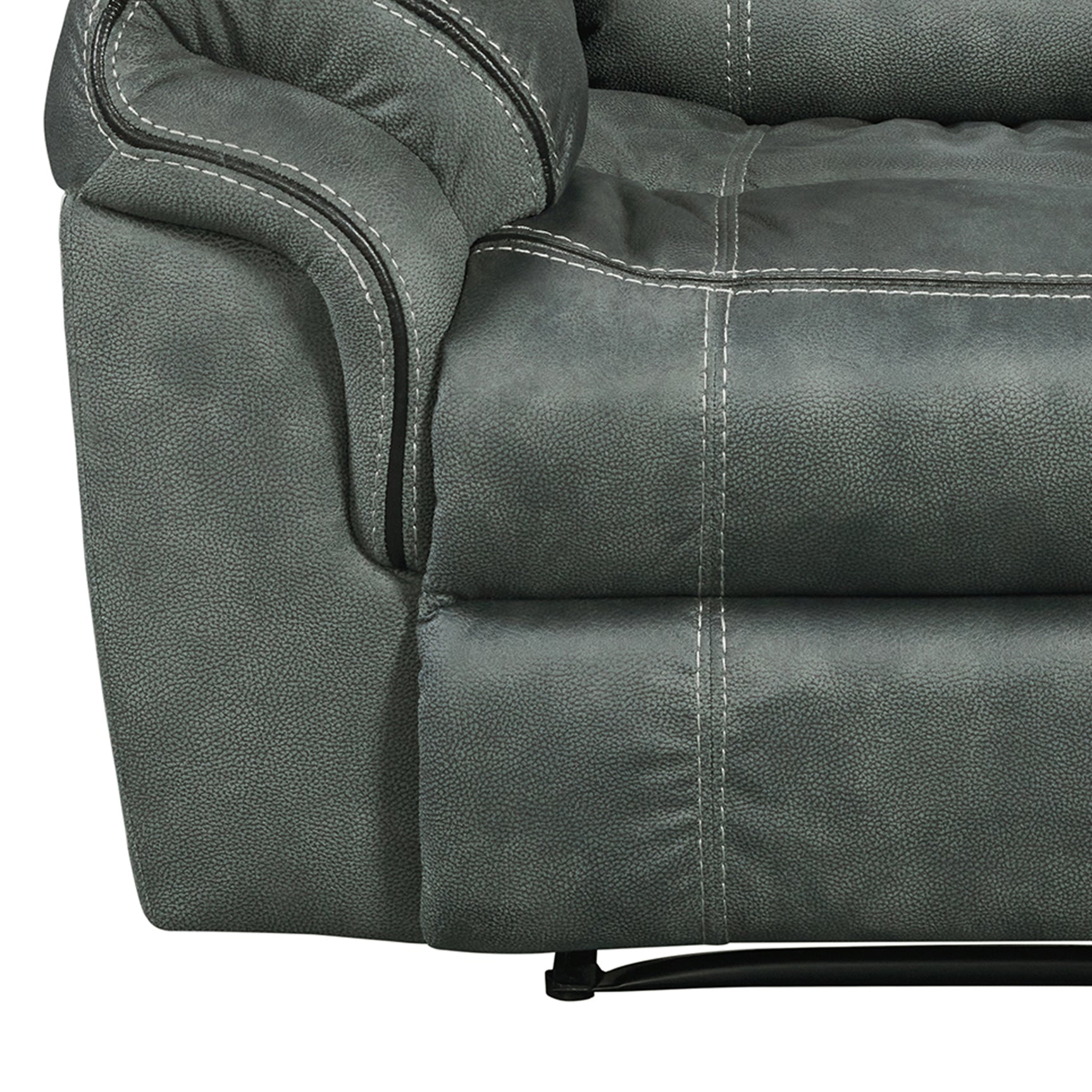 Sorrento Glider Recliner in FB367 Charcoal - Tampa Furniture Outlet