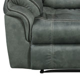 Sorrento Motion Loveseat with Console in FB367 Charcoal - Tampa Furniture Outlet
