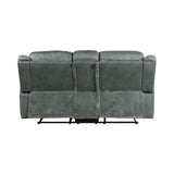 Sorrento Motion Loveseat with Console in FB367 Charcoal
