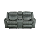 Sorrento Motion Loveseat with Console in FB367 Charcoal