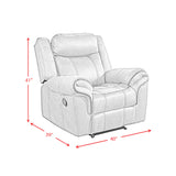 Sorrento Glider Recliner in FB367 Charcoal - Tampa Furniture Outlet