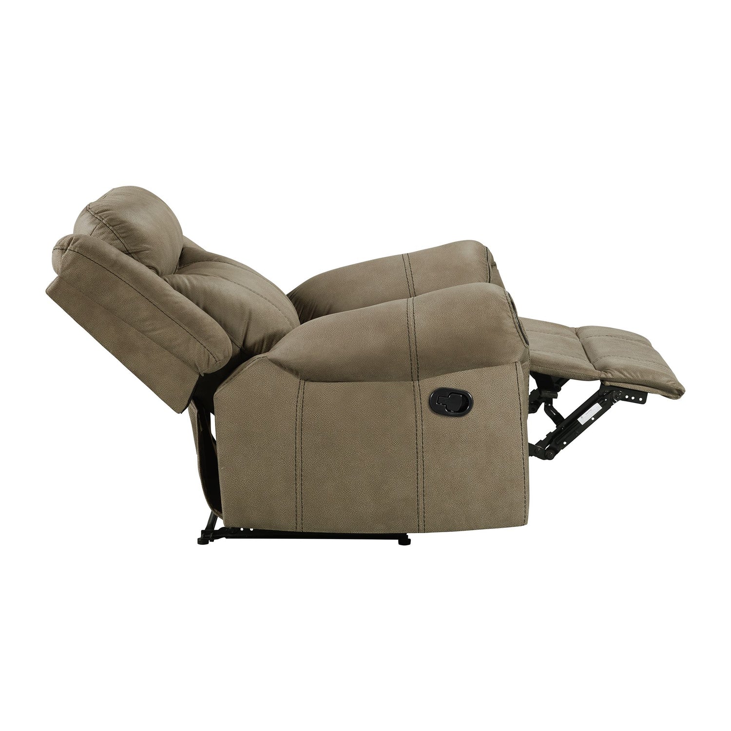 Sorrento Glider Recliner in T101 Brown - Tampa Furniture Outlet