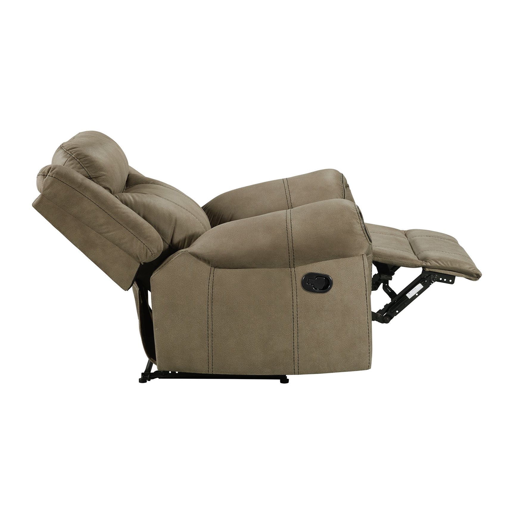 Sorrento Glider Recliner in T101 Brown - Tampa Furniture Outlet