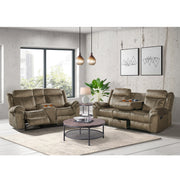 Sorrento Motion Loveseat with Console in T101 Brown – SKU 59928-028-2X | Elements