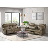 Sorrento Motion Loveseat with Console in T101 Brown – SKU 59928-028-2X | Elements