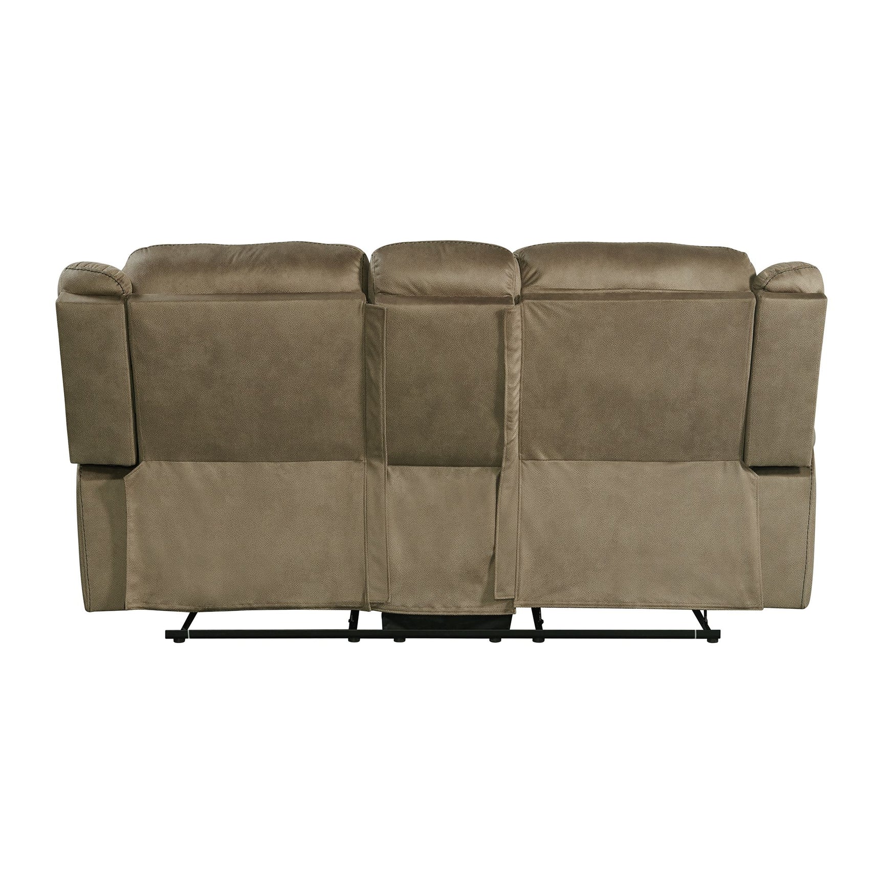 Sorrento Motion Loveseat with Console in T101 Brown - Tampa Furniture Outlet