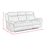 Sorrento Motion Sofa with Dropdown in T101 Brown - Tampa Furniture Outlet