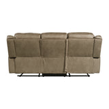 Sorrento Motion Sofa with Dropdown in T101 Brown - Tampa Furniture Outlet