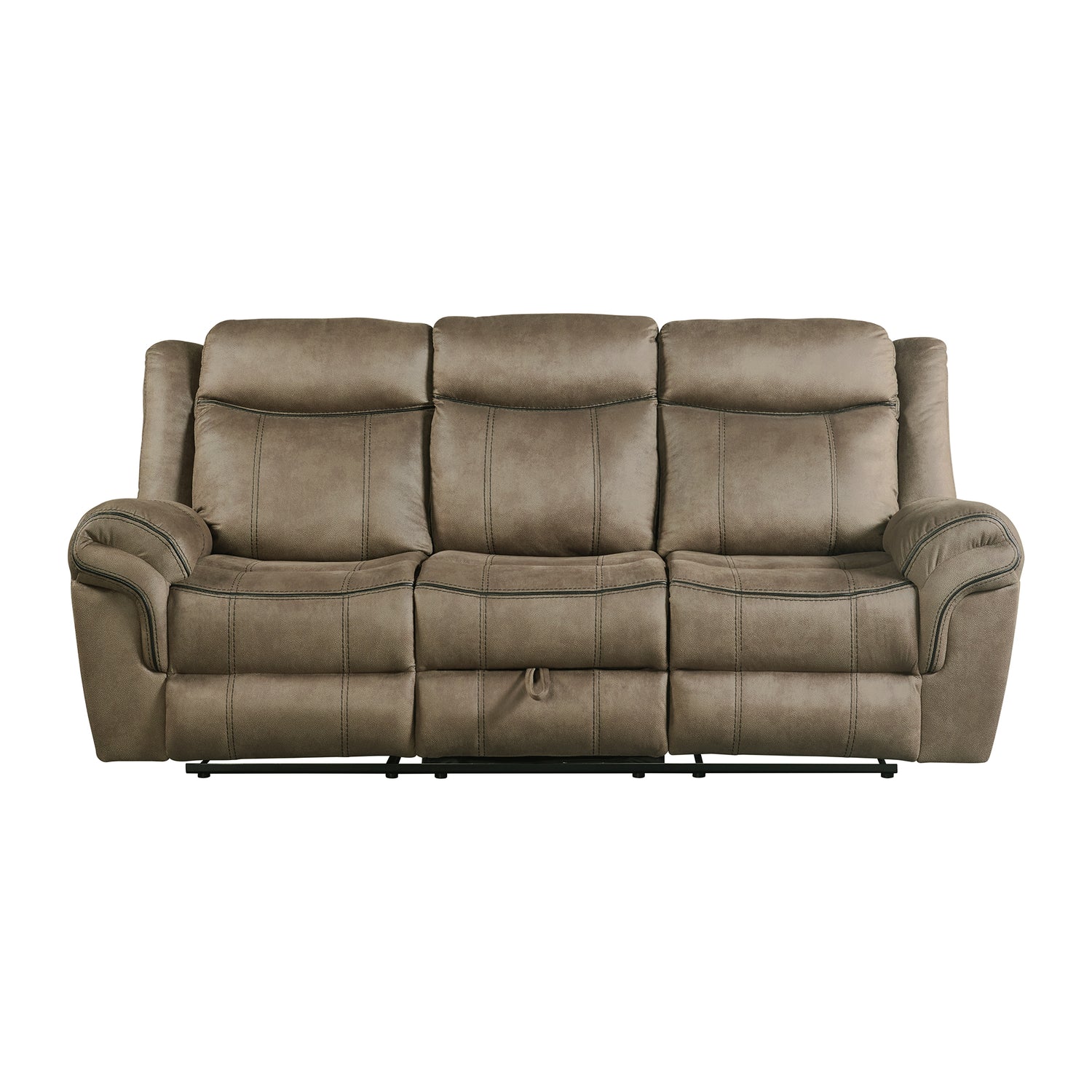 Sorrento Motion Sofa with Dropdown in T101 Brown - Tampa Furniture Outlet
