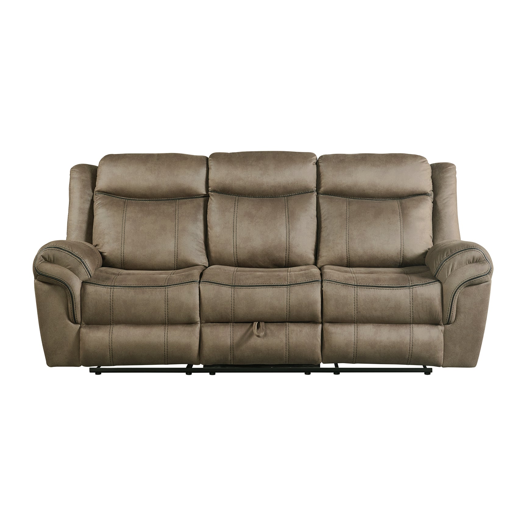 Sorrento Motion Sofa with Dropdown in T101 Brown - Tampa Furniture Outlet