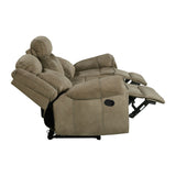 Sorrento Motion Sofa with Dropdown in T101 Brown - Tampa Furniture Outlet