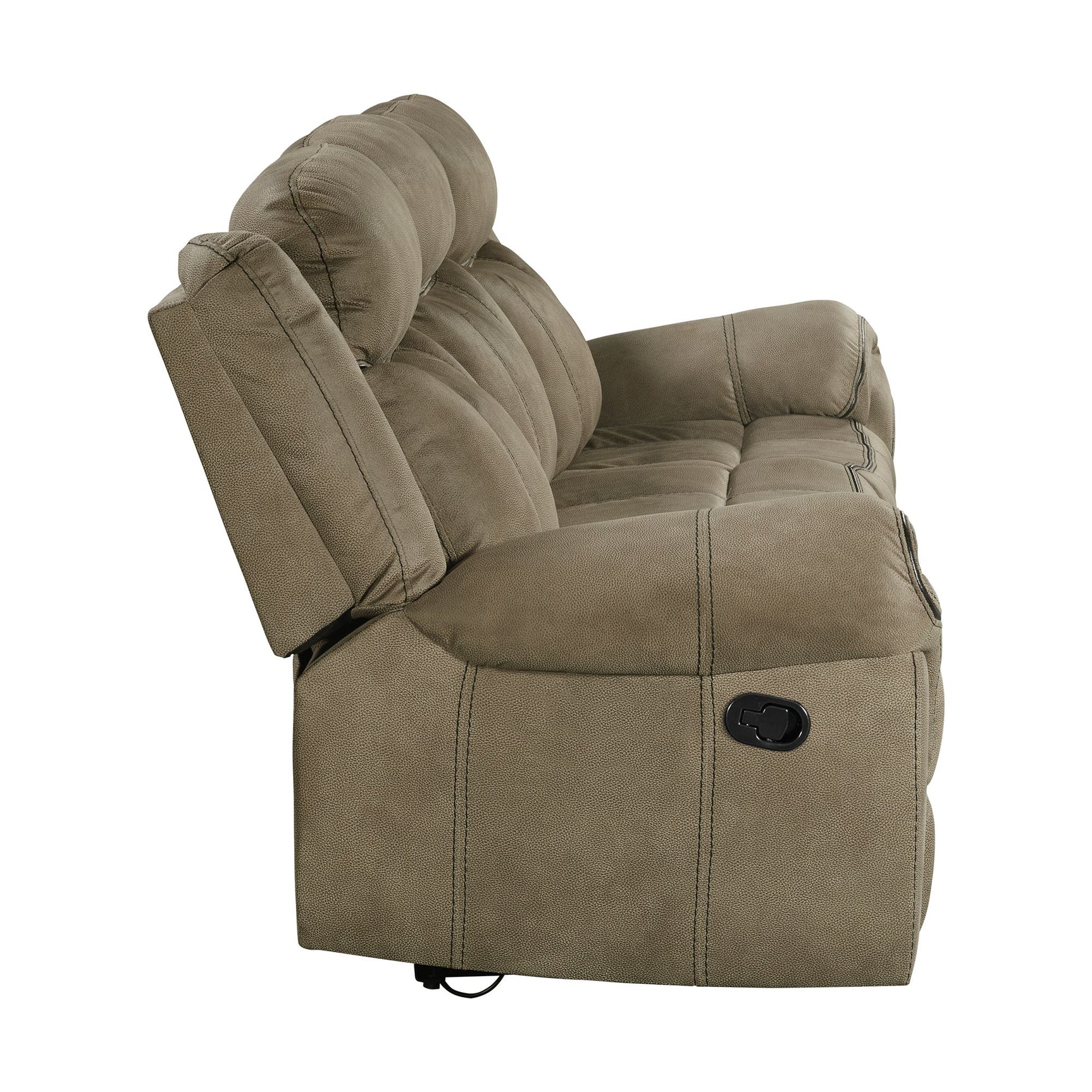 Sorrento Motion Sofa with Dropdown in T101 Brown - Tampa Furniture Outlet