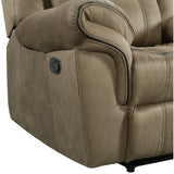 Sorrento Motion Loveseat with Console in T101 Brown - Tampa Furniture Outlet