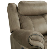 Sorrento Motion Loveseat with Console in T101 Brown - Tampa Furniture Outlet