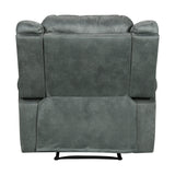 Sorrento Glider Recliner in FB367 Charcoal - Tampa Furniture Outlet